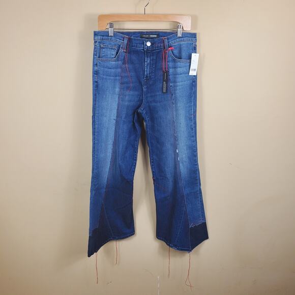 J Brand X Kozaburo Jolene High-rise Cropped Deconstructed Jean Size 30 - Picture 1 of 10